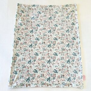 Savannah Baby Blanket Flowers Floral Green Dusty Pink SOFT